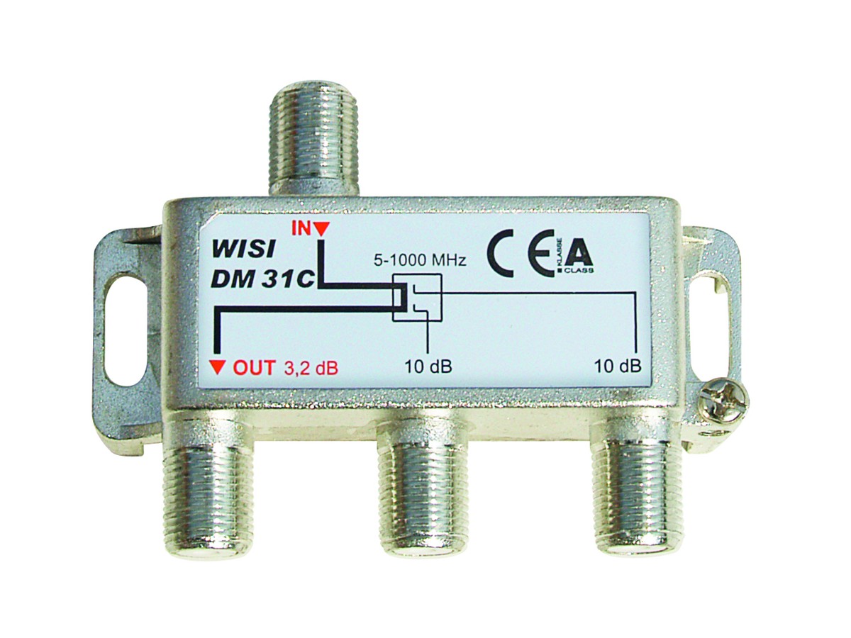 Abzweiger 2-fach, 10dB, 5-1000MHz, F DM31C