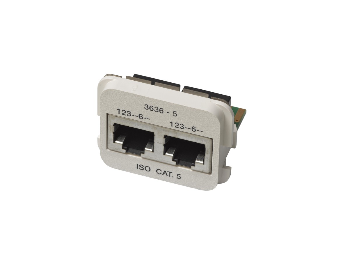ACO 2xRJ45 Adp. Kat.5e STP 200MHz 2x100-BT