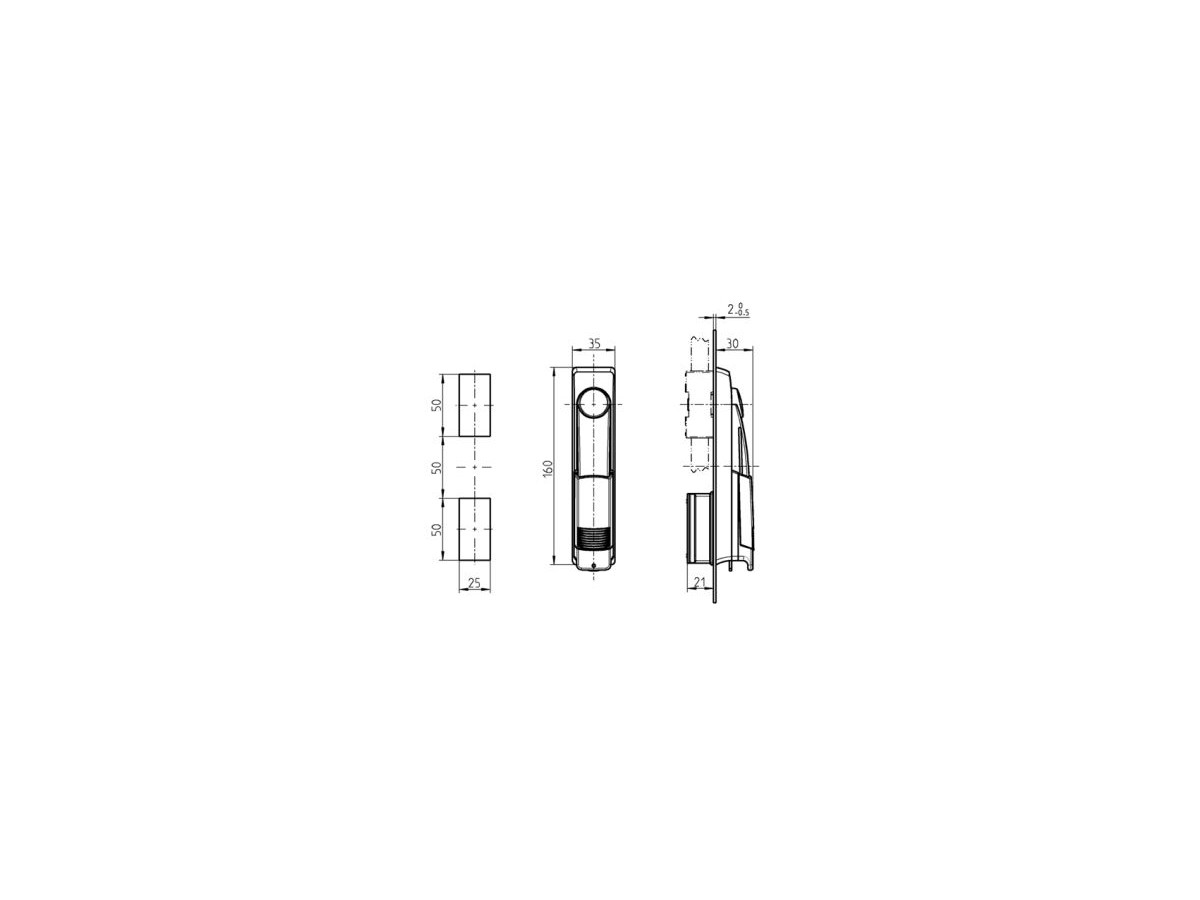 Schwenkhebelgriff für KABA/KESO-Zylinder PremioNet-Racks
Zylinder KESO x1.047 / KABA 1514 32.5mm