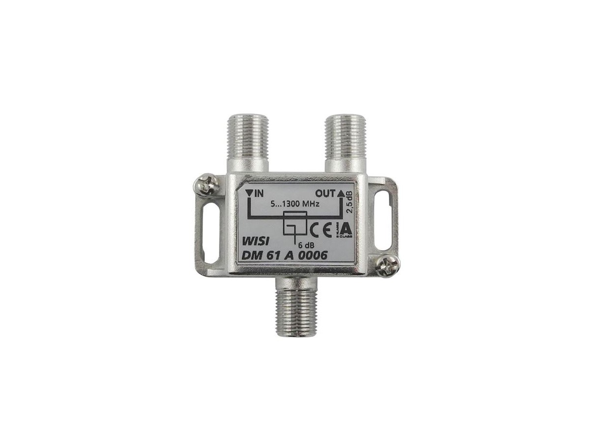 F-Abzweiger, DM61A 0006 1-fach 6dB 5-1300MHz (DOCSIS 3.1) Schirmung A (+10dB)