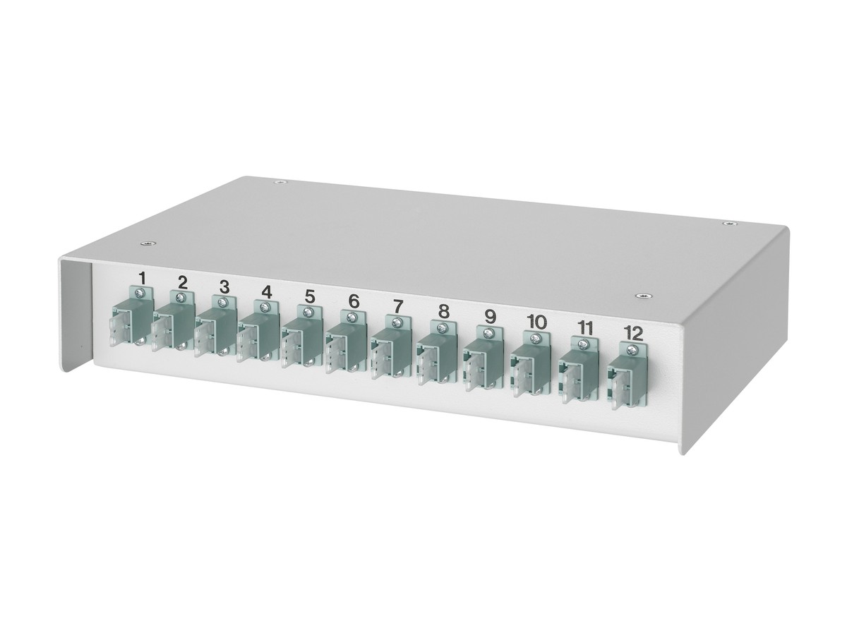 LWL AP Box zu ML 12xLC/Dupl. MST OM3 türkis