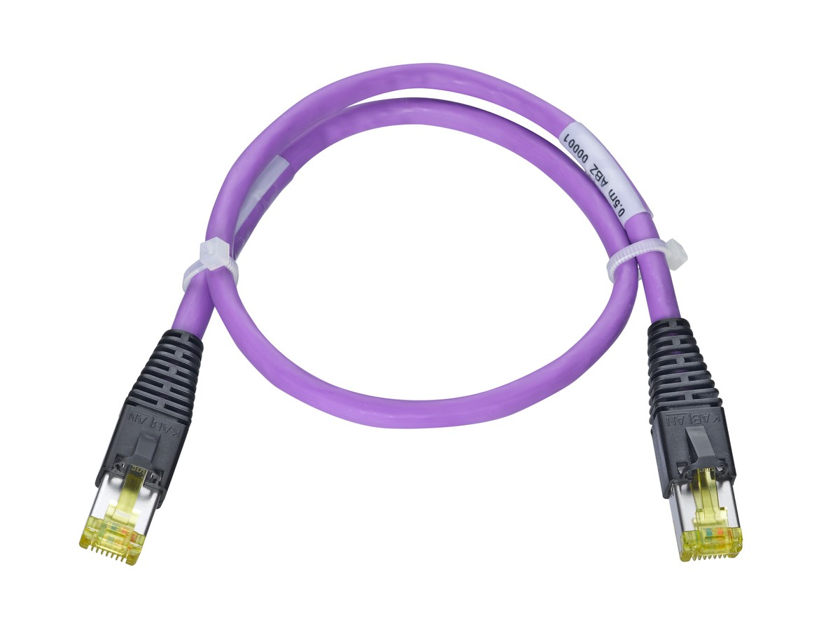 AK-fn VBS Typ18 Kat.6A hf sz/vio/sz 7.0m Kabel: freenet violet Stecker: Hirose TM-31