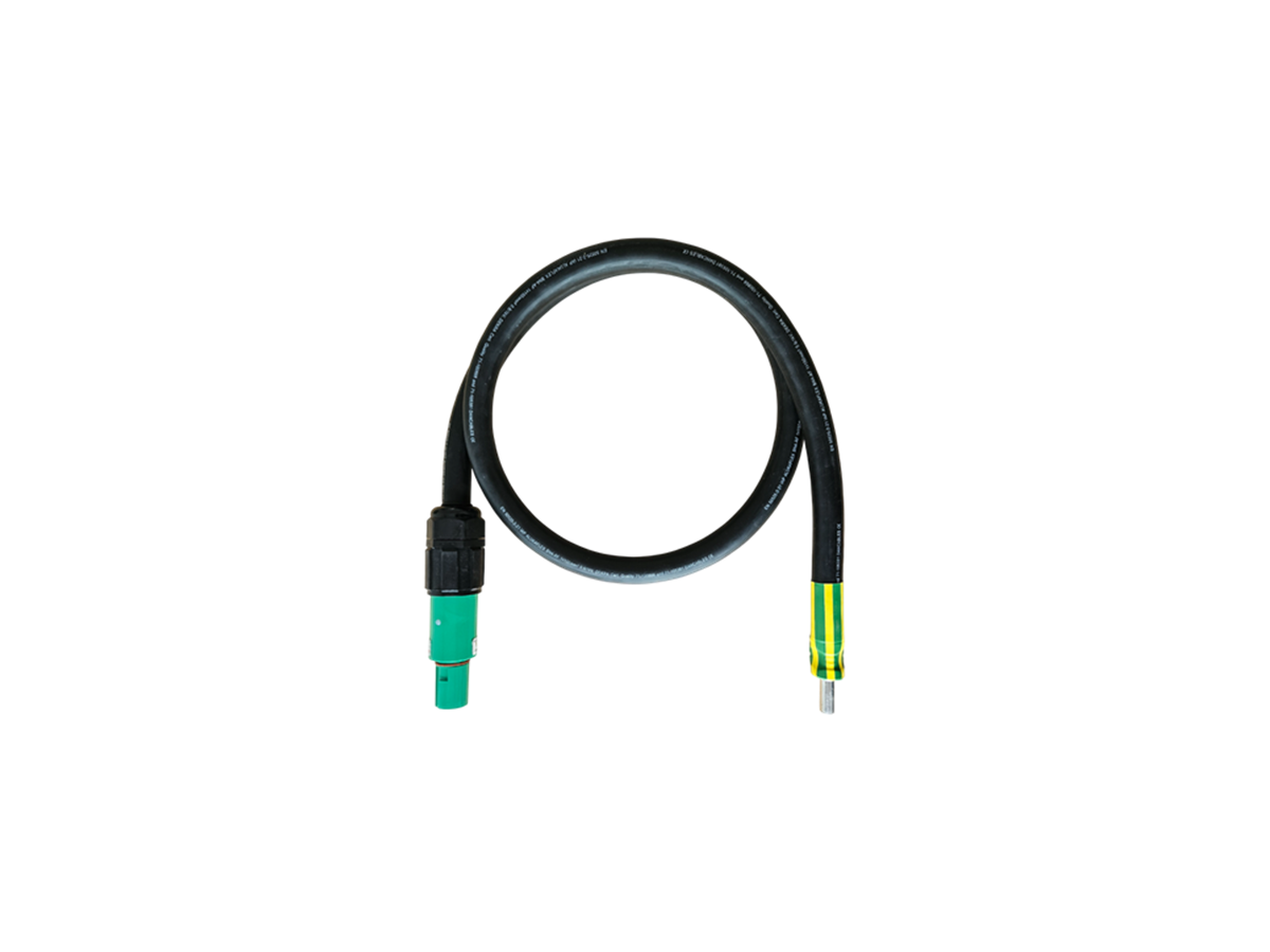Alu Verlängerungskabel Gdv Schwarz 1x150 konf. Stecker PowerSafe/Anschlussbolzen 10m