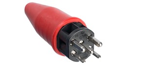 Fiche en caoutchouc type 25 rouge