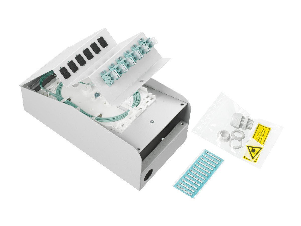 LWL AP Box abgestuft 1xLC/Dupl. OM3 komp.