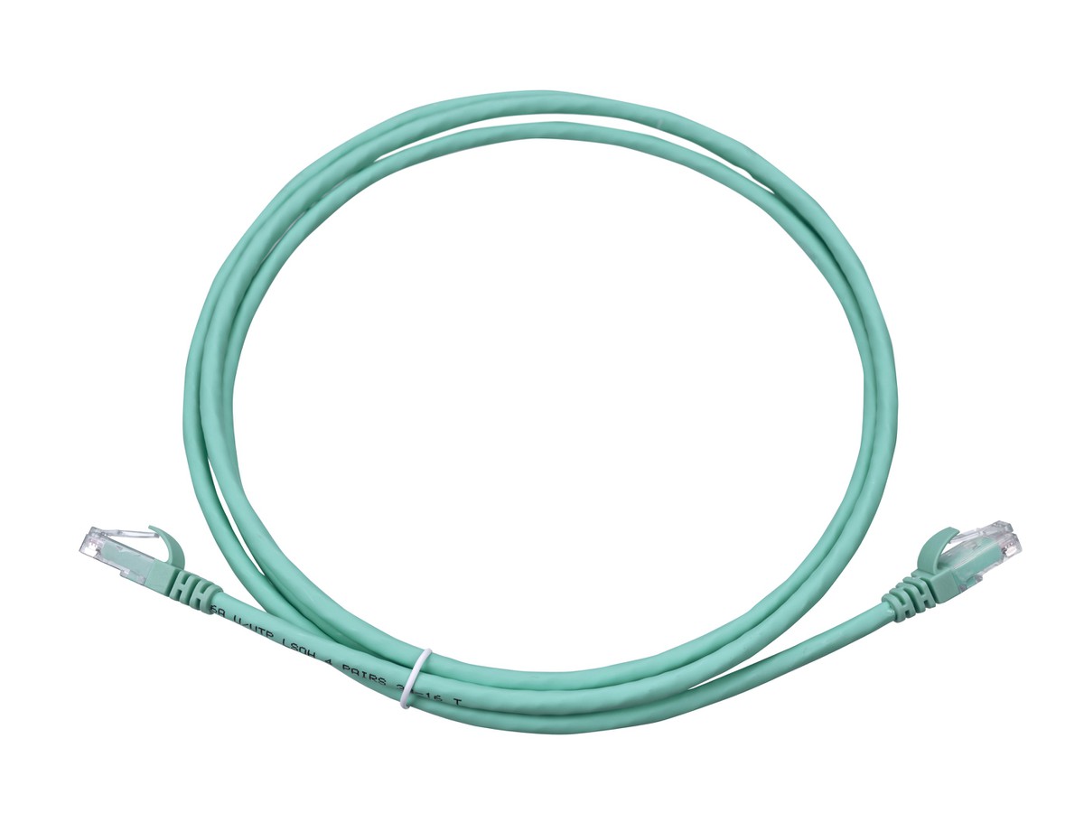 Corning Patchkabel Kat.6A UTP RJ45 1m aqua