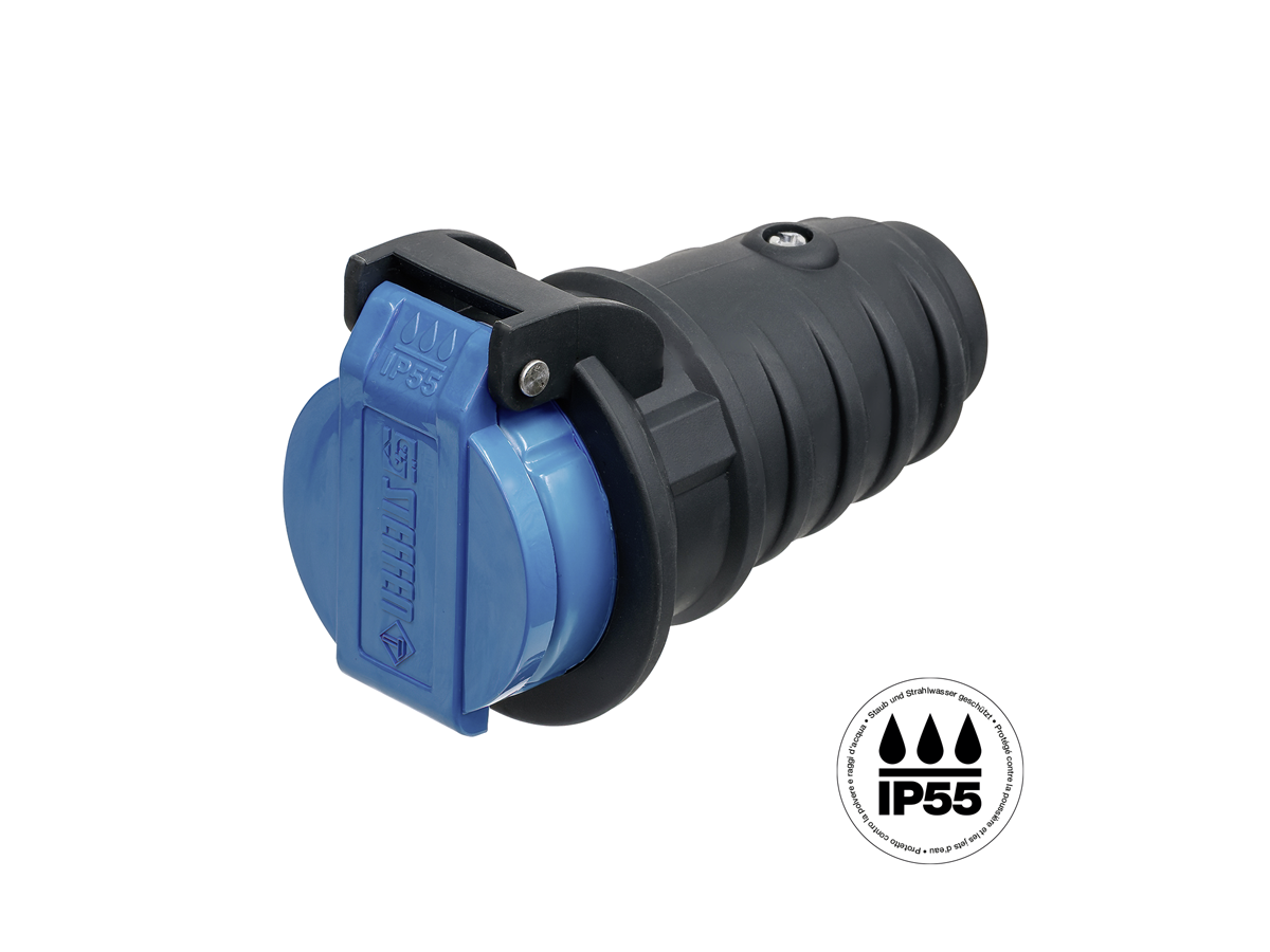 Kupplung T13 IP55 anthrazitgrau/hellblau