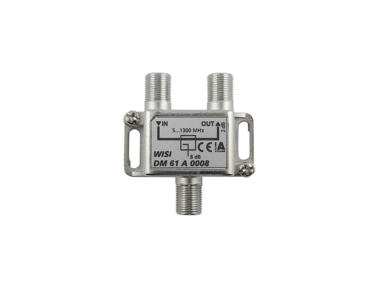 F-Abzweiger, DM61A 0008 1-fach 8dB 5-1300MHz (DOCSIS 3.1) Schirmklasse A (+10dB)