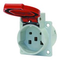 Prise encastrée type 25 rouge