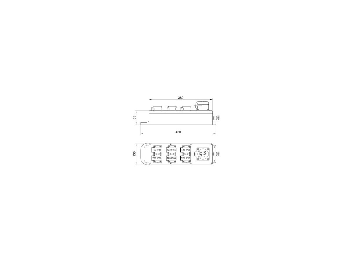 Stromverteiler Hartgummi DISTRO 450-6000