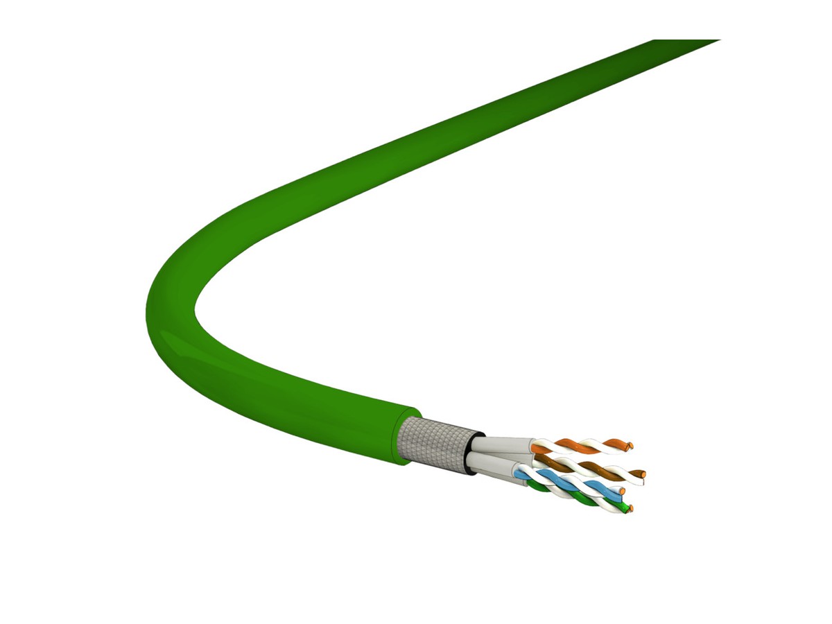 KABLAN Euronet 322 Kat.7A S/FTP 4x2xAWG22 FRNC vert Cca