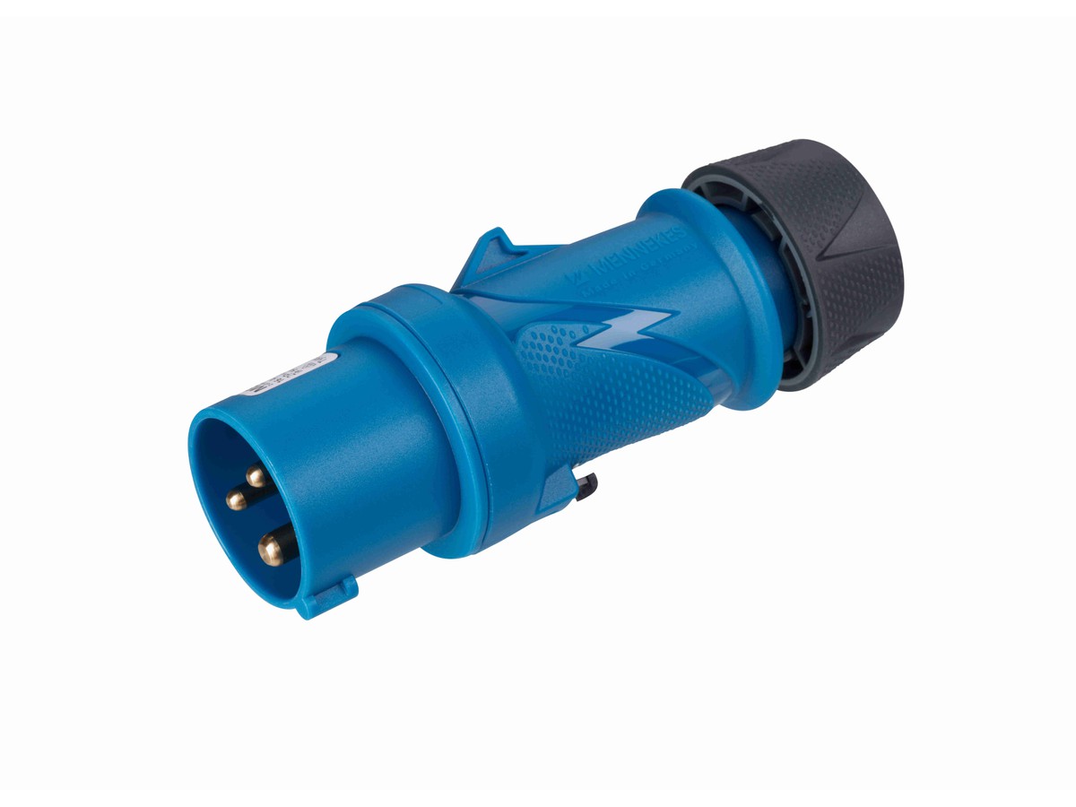 CEE Stecker 16A 3P 230V Power Top Xtra blau 6H IP54