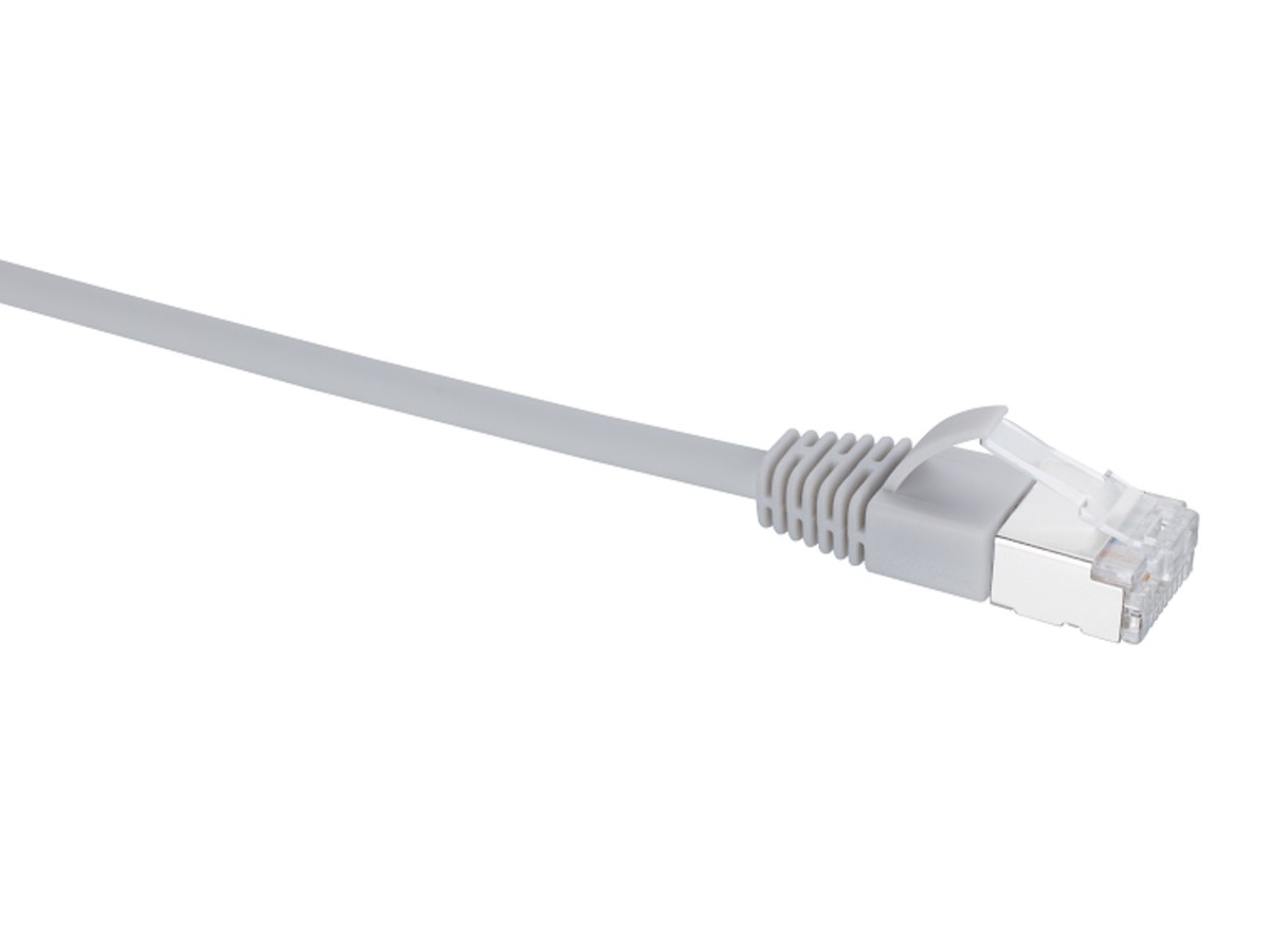 Slim Patchkabel Kat.6a grau 0.5m