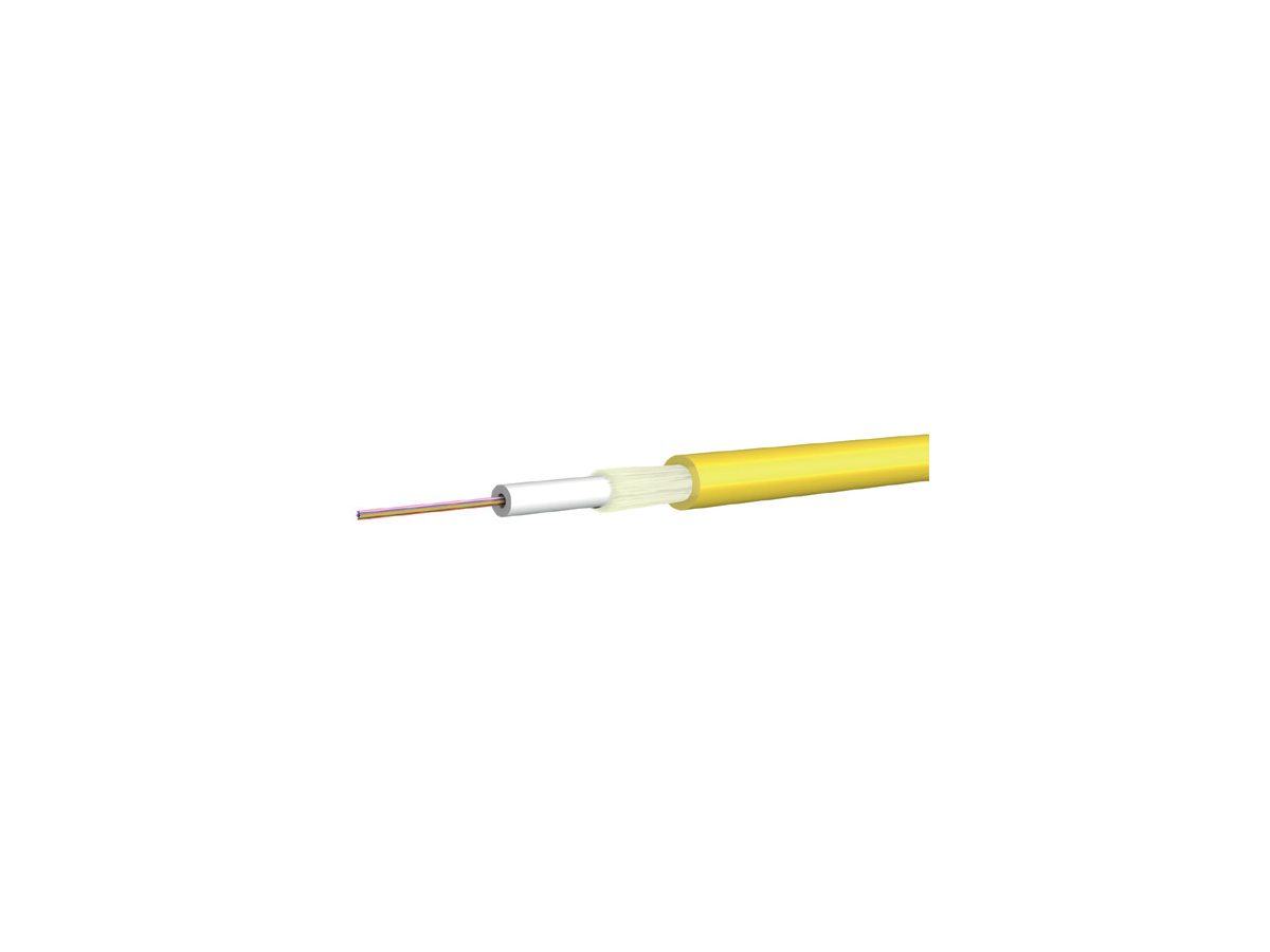 Câble FO  12x9/125 OS2 NS LSFH jaune Dca d:7.0mm, jellyfree, G.652.D