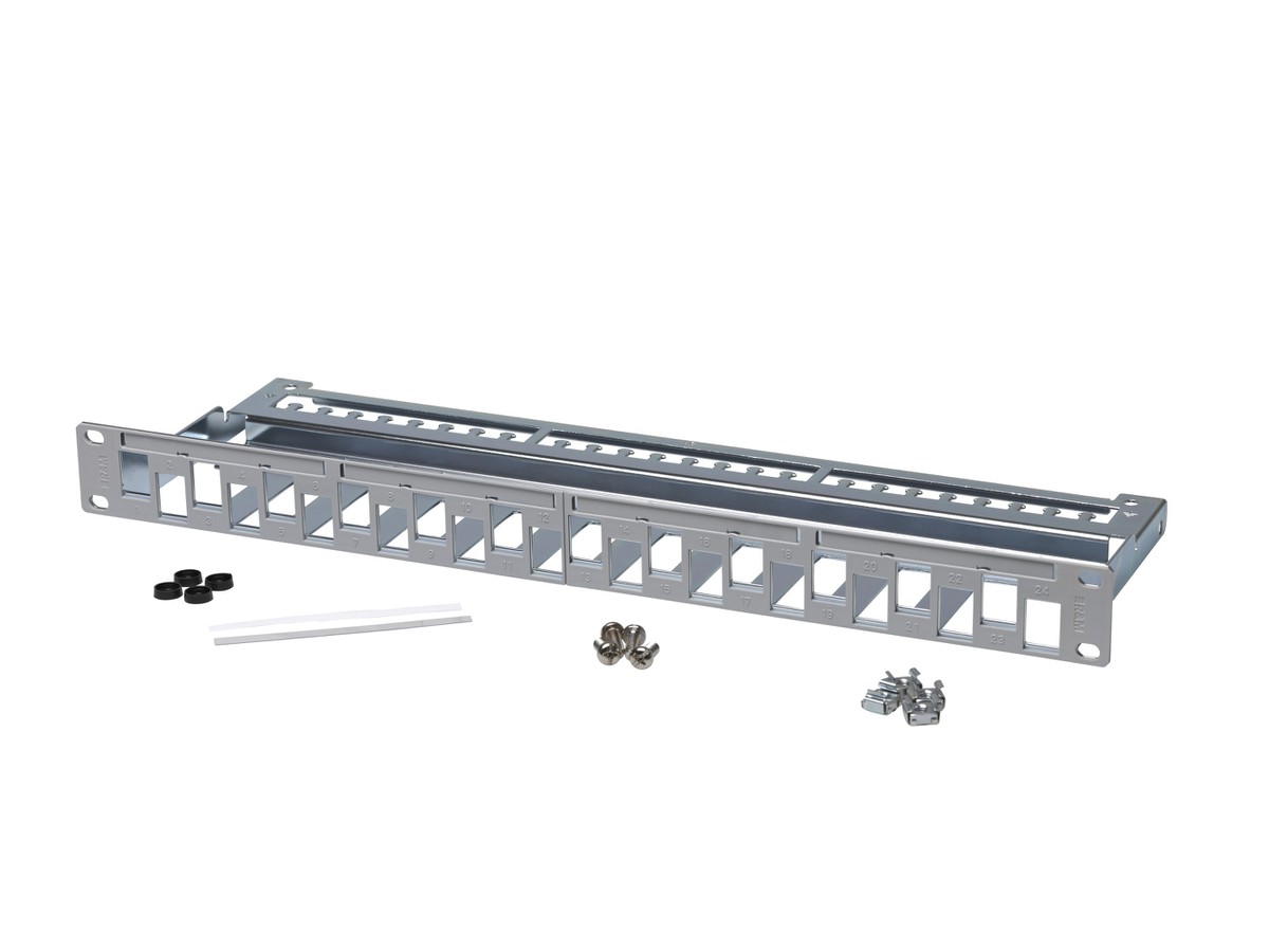 R&M 19" Patchpanel  24xRJ45 leer  / EL oder Snap-In