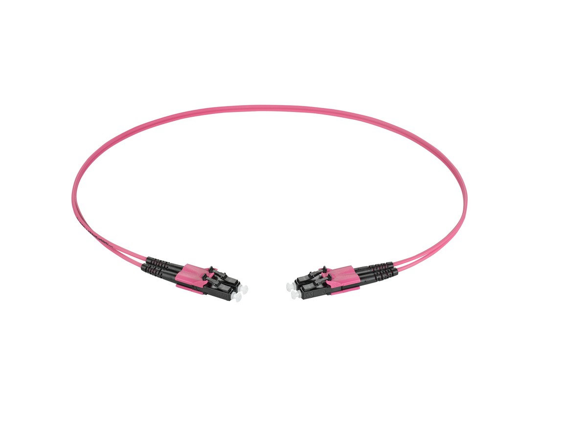 RL Dupl. Fig.8 2x1.4mm 50/125 OM4 LC/LC violet 2.0m