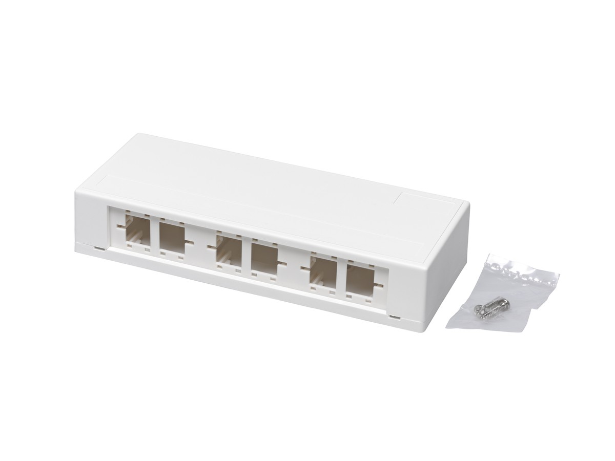 R&M Freenet Kompaktg. 6x1 Port leer ws
