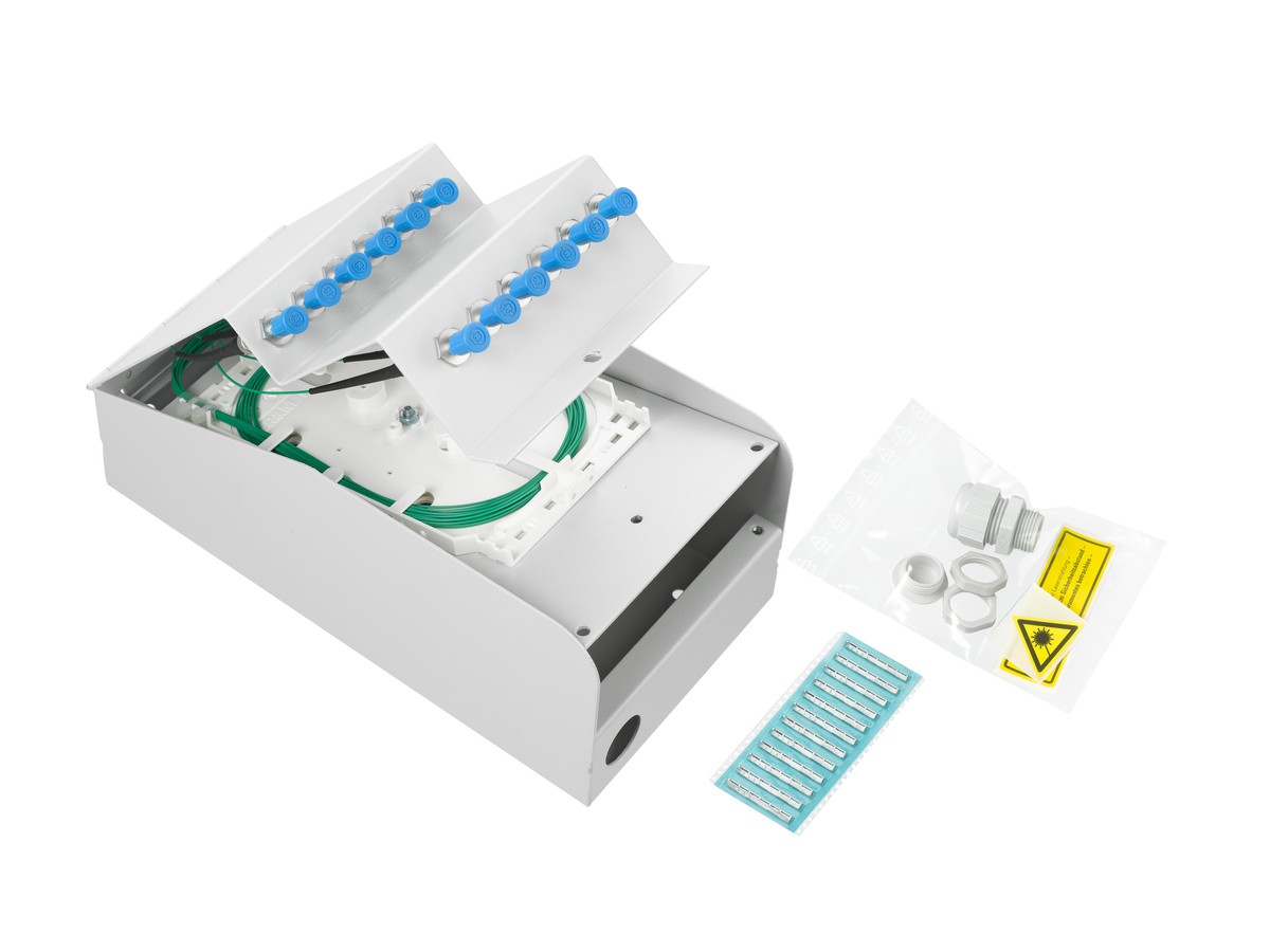 LWL AP Box abgestuft 12xST 9/125 kompl.