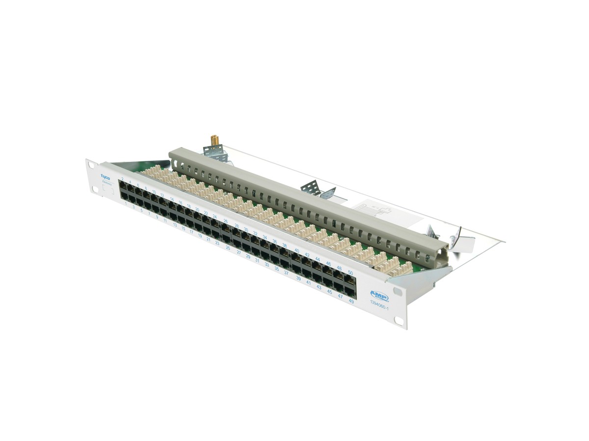 AMP Voice-Panel 50xRJ45 AMPTRAC- Ready 1HE UTP grau