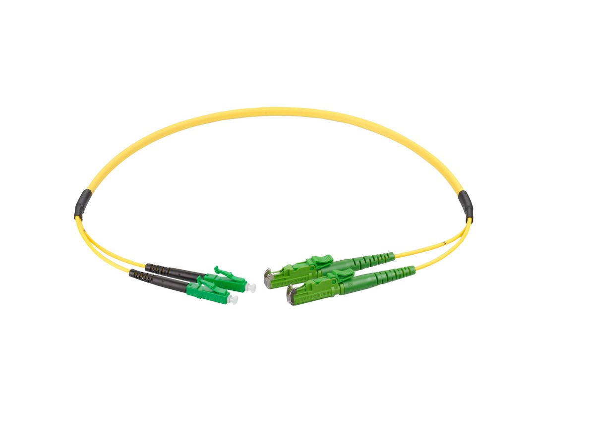 VL Dupl. Fig. 0 9/125 LC APC/E2000APC gb 0.5m