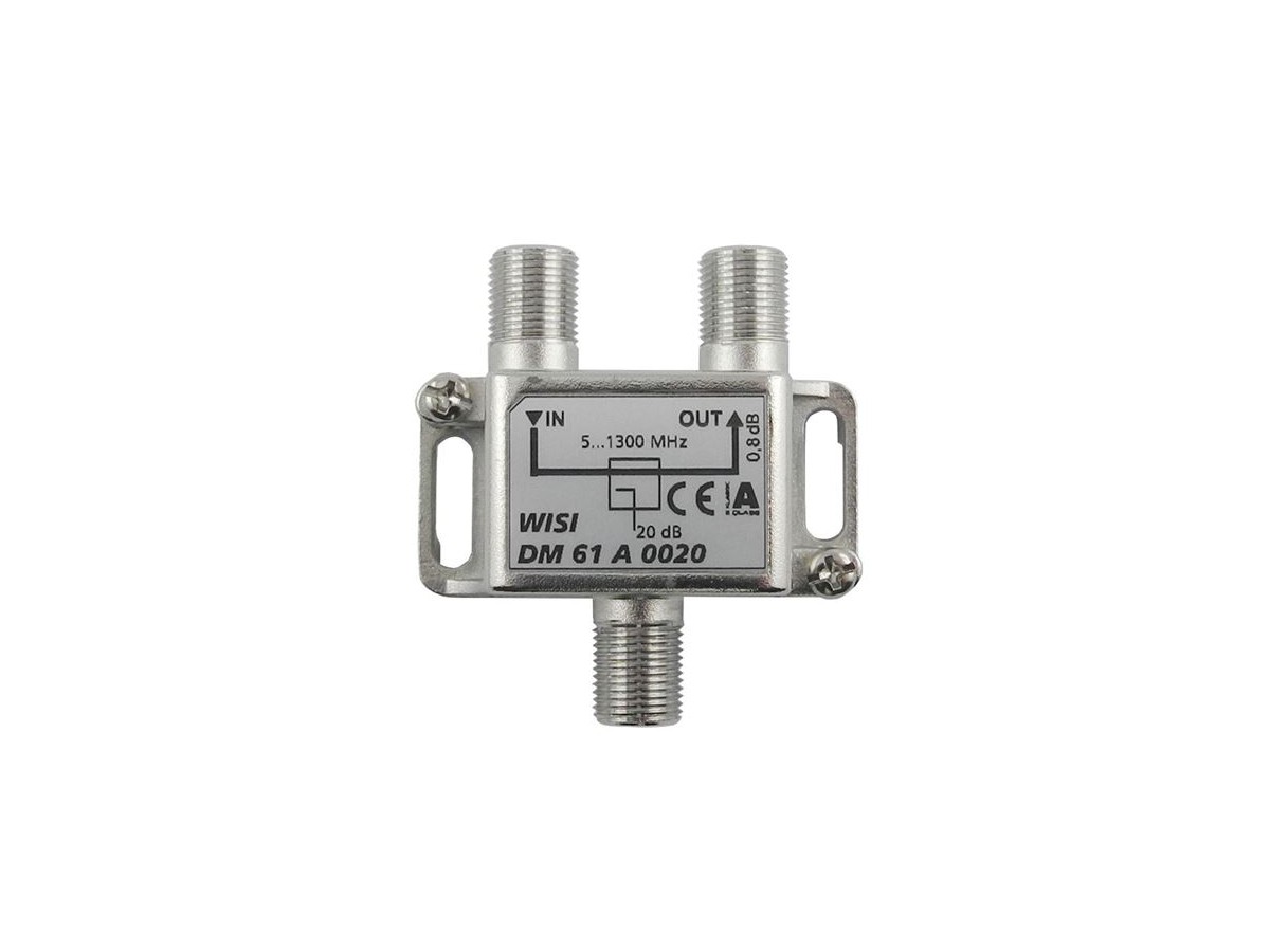 F-Abzweiger, DM61A 0020 1-fach 20dB 5-1300MHz (DOCSIS 3.1) Schirmklasse A (+10dB)
