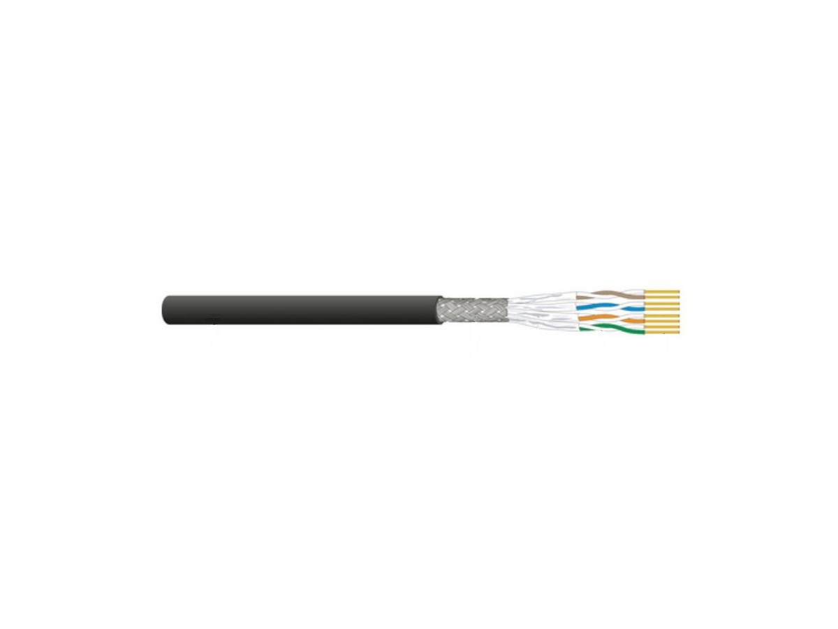 CU 7060 PE Kat.6A S/FTP 4P Outdoor schwarz AWG23 Fca