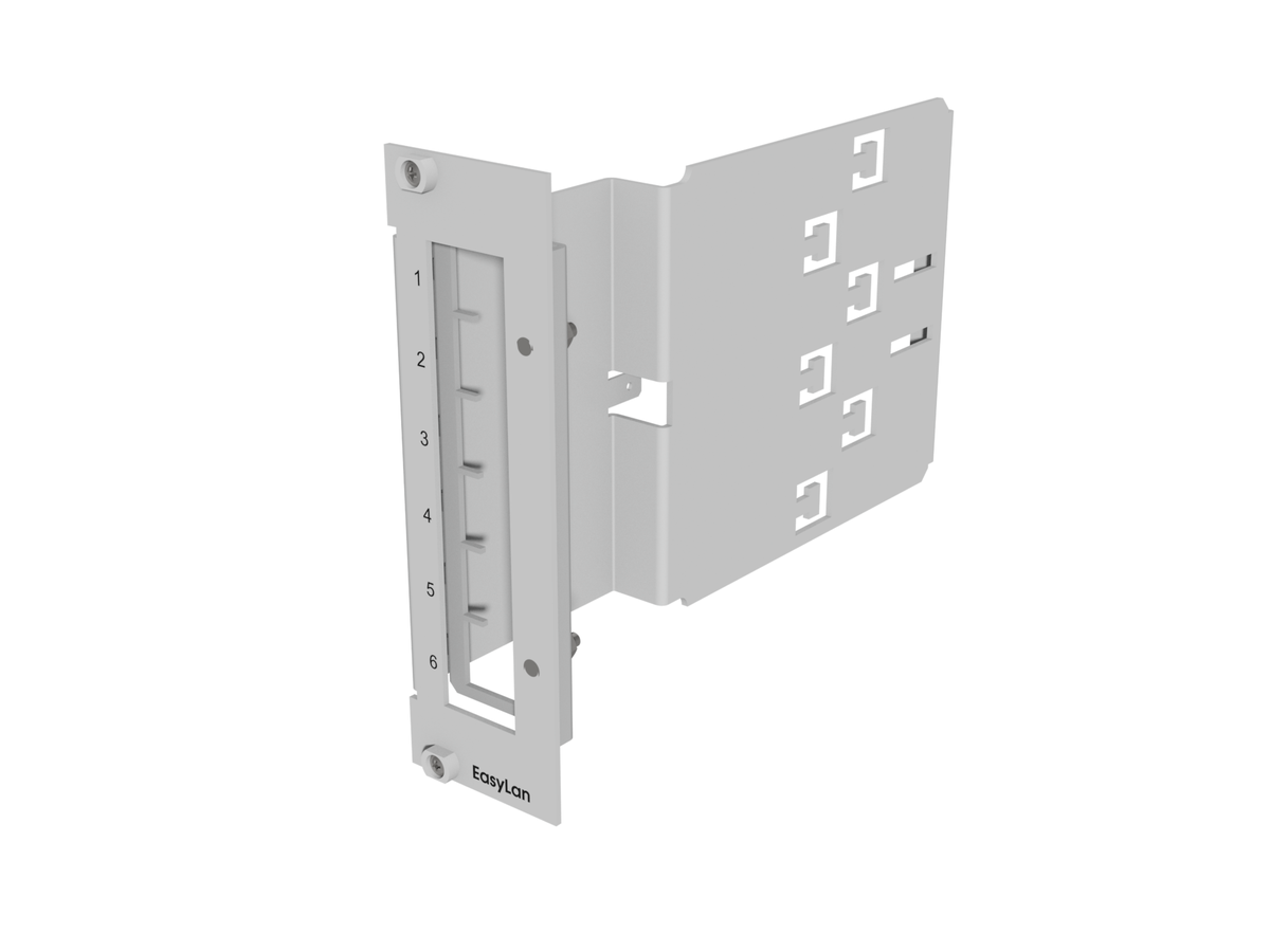 preLink / fixLink Keystone-Einschubmodul 7TE, gu Tiefe 180mm Modul fasst 6 Keystone-Stecker