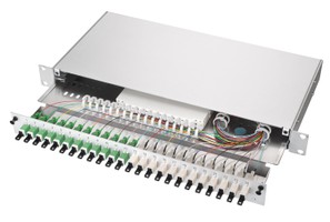 FO-Paneau FUB-Standard 24xSM 9/125 APC E2000/PC blue 1U