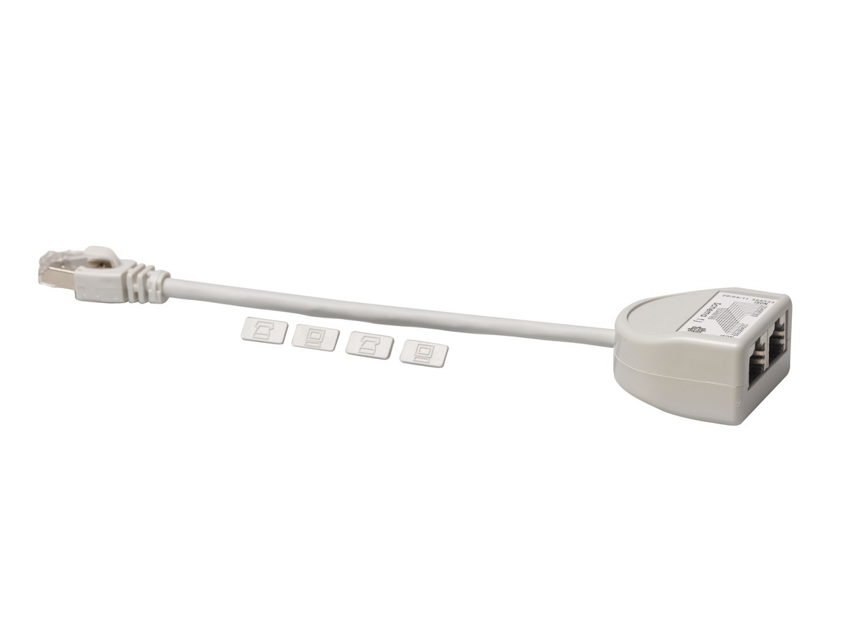 UKV-Splitter Ethernet-Ethernet getrennt 0.2m 12/36-12/36