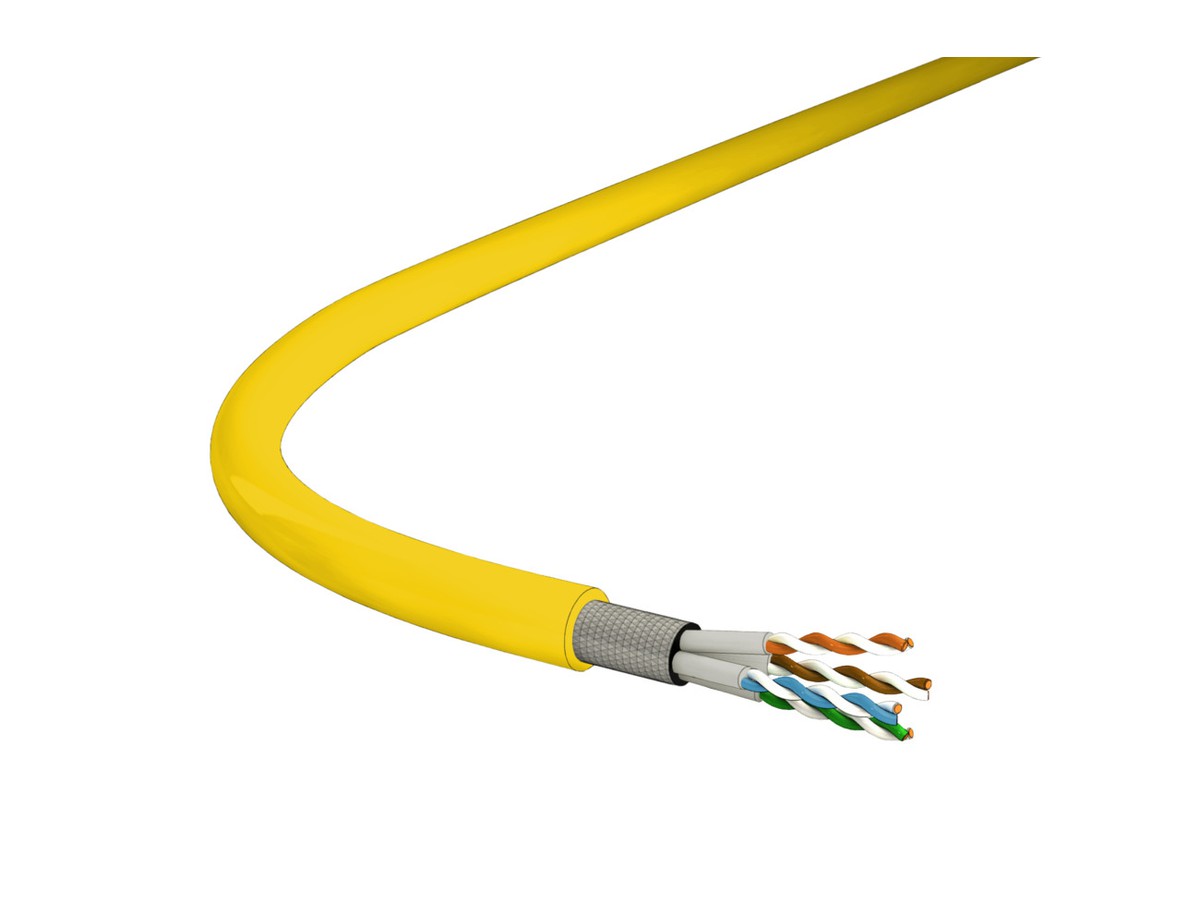 Multinet 723 Kat.7 S/FTP 4x2xAWG23 LSHF jaune Cca NVP79