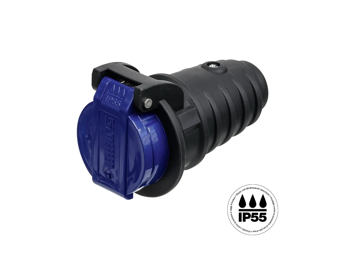Kupplung T23 IP55 16A 250V, anthrazit/blau
