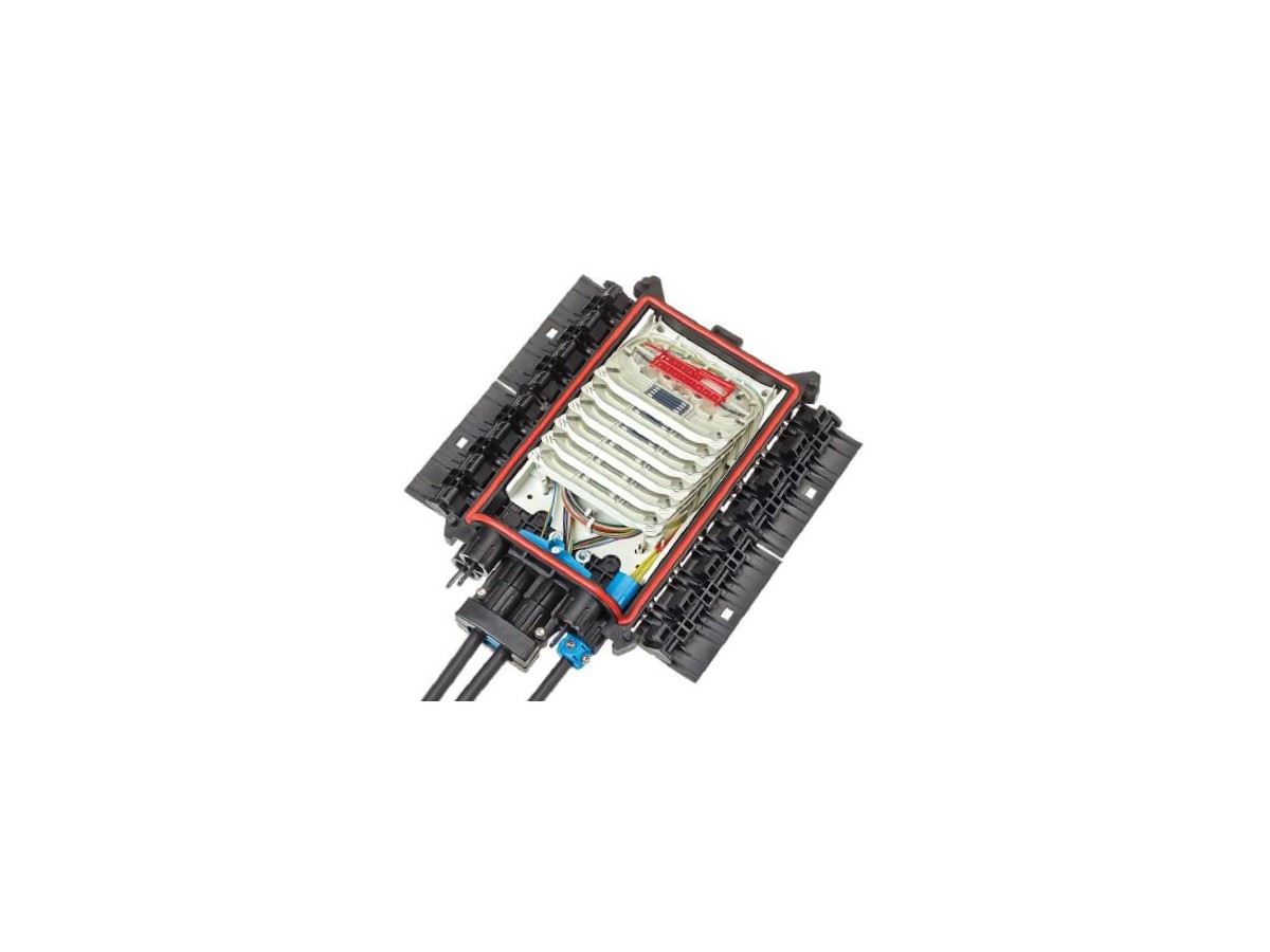 Corning LWL-Muffe BPEO Grösse 1 CDP für 12 Spleisskassetten sw