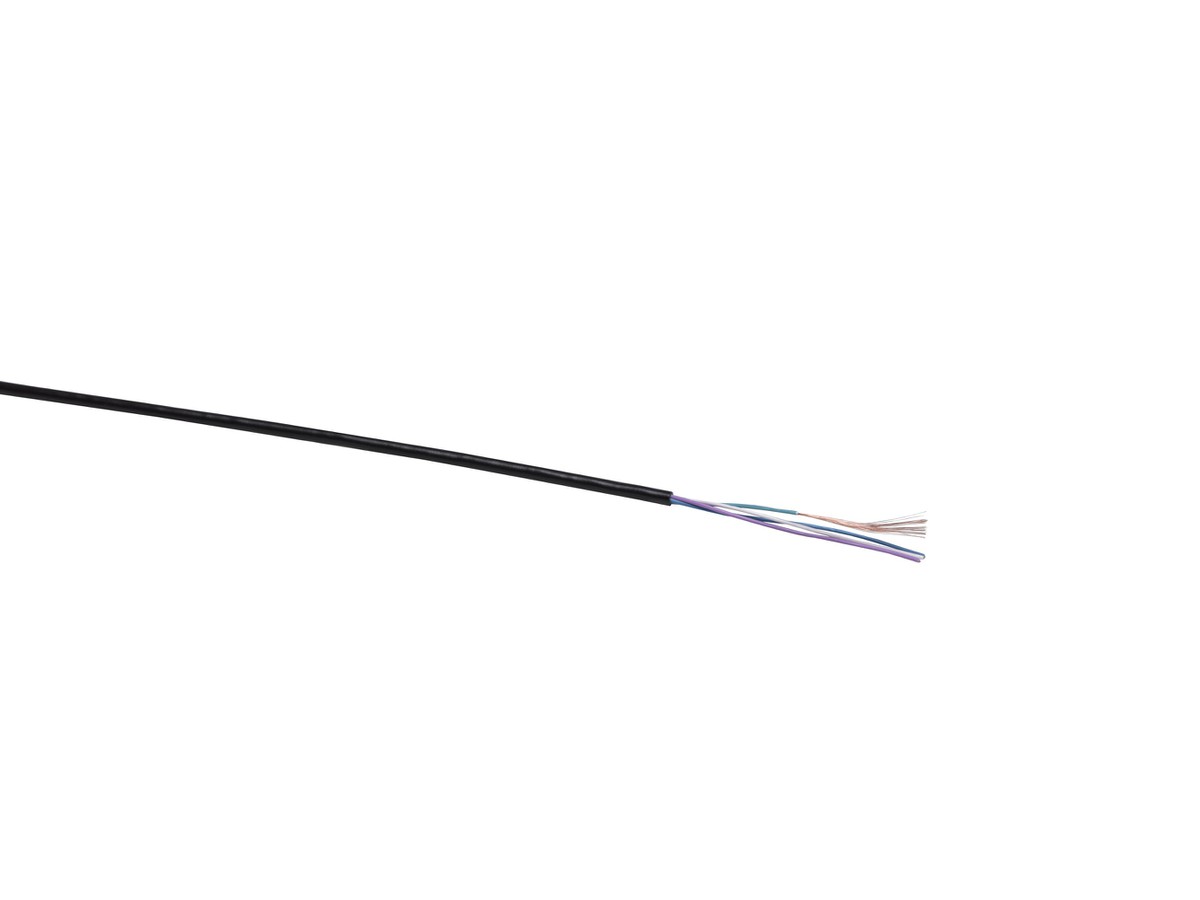 Tel. Kabel 4x0.14 schwarz rund