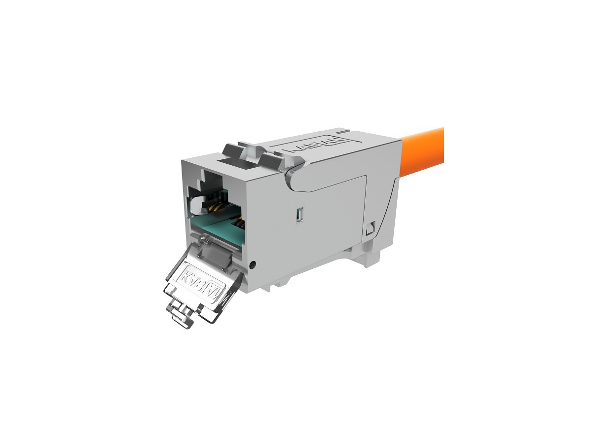 KABLAN RJ45 Jack Kat. 6A Keystone geschirmt AWG 22-24 ISO/IEC 4PPoE
