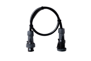 Rallonge en aluminium PUR noir 5x16 conf. fiche/prise CEE 63A 5pôle noir 10m