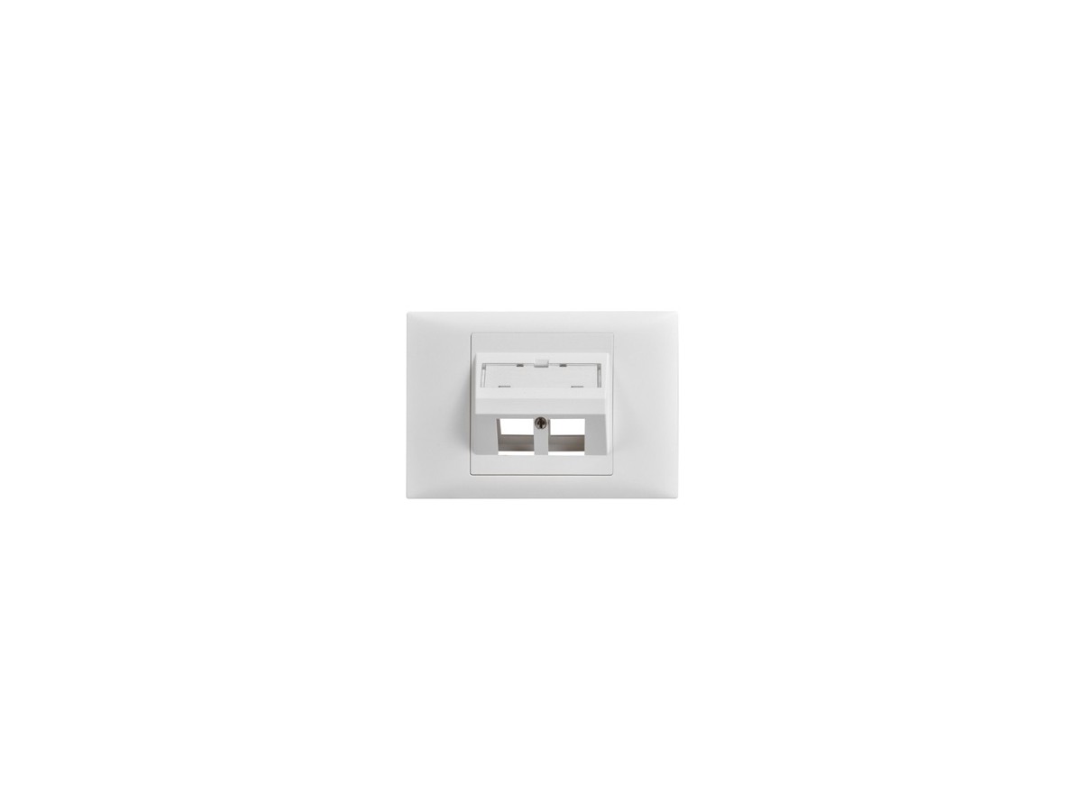 LAN BK115 Schrägauslassdose 2x Keystone EDIZIOdue 19 ws