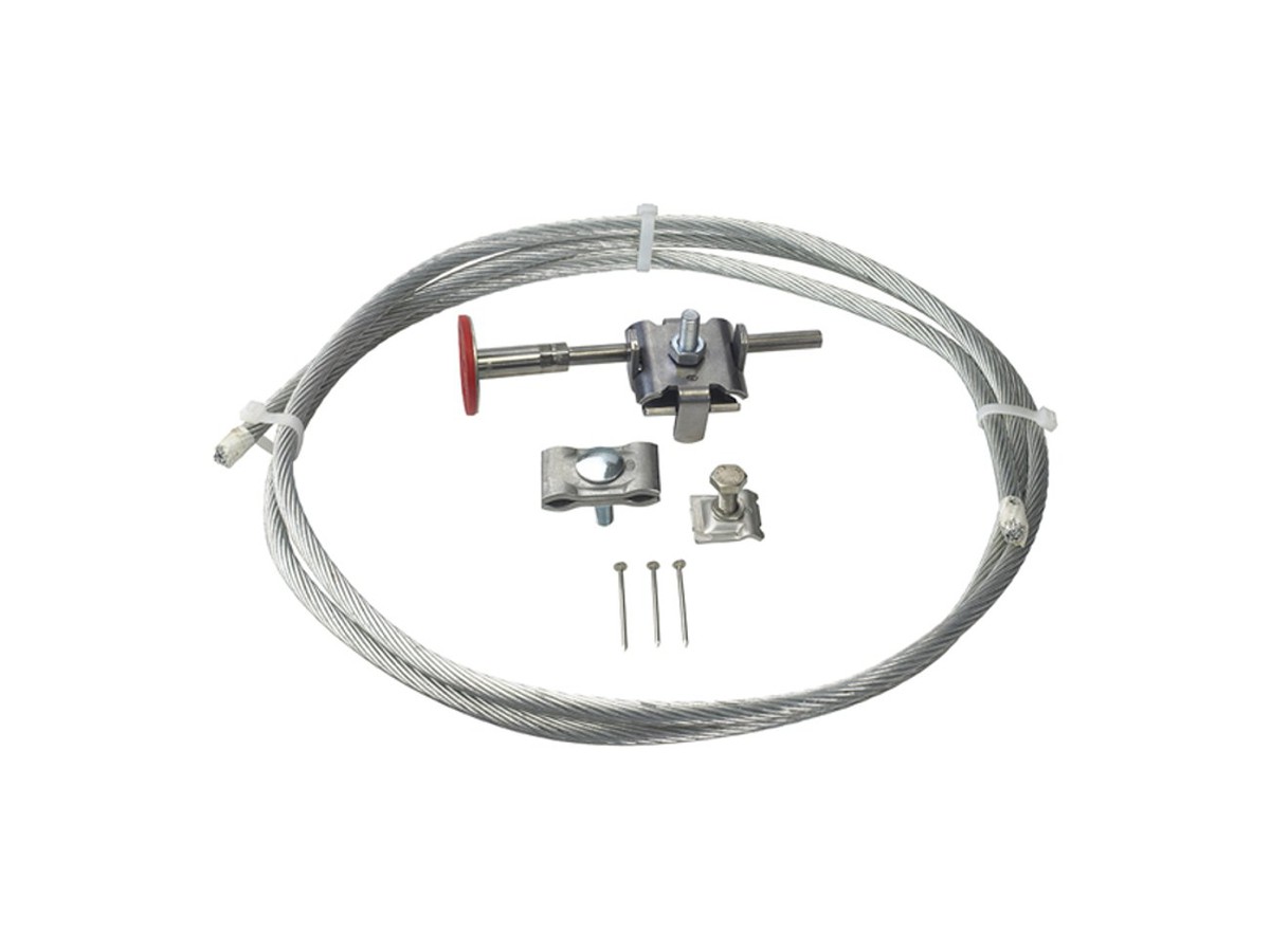 Anschliessset für Fundamenterdung Inox A4 komplett mit 3m Stahlseil 75mm2 verzinkt, inkl. Zubehör