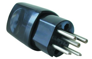 Fiche type 15 230V/400V noir