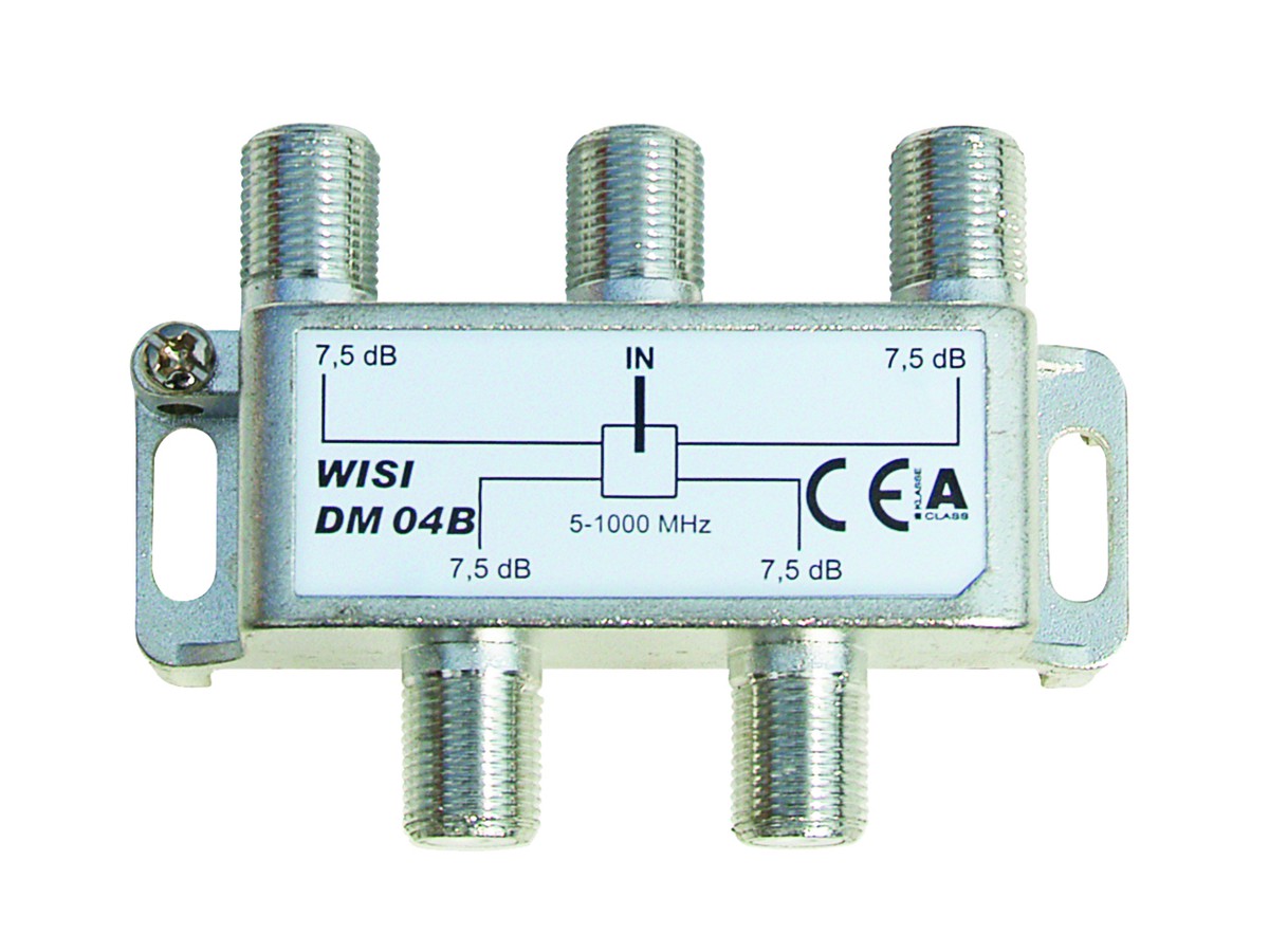 Verteiler 4-fach, 7.5 dB, 5-1000MHz, F DM04B