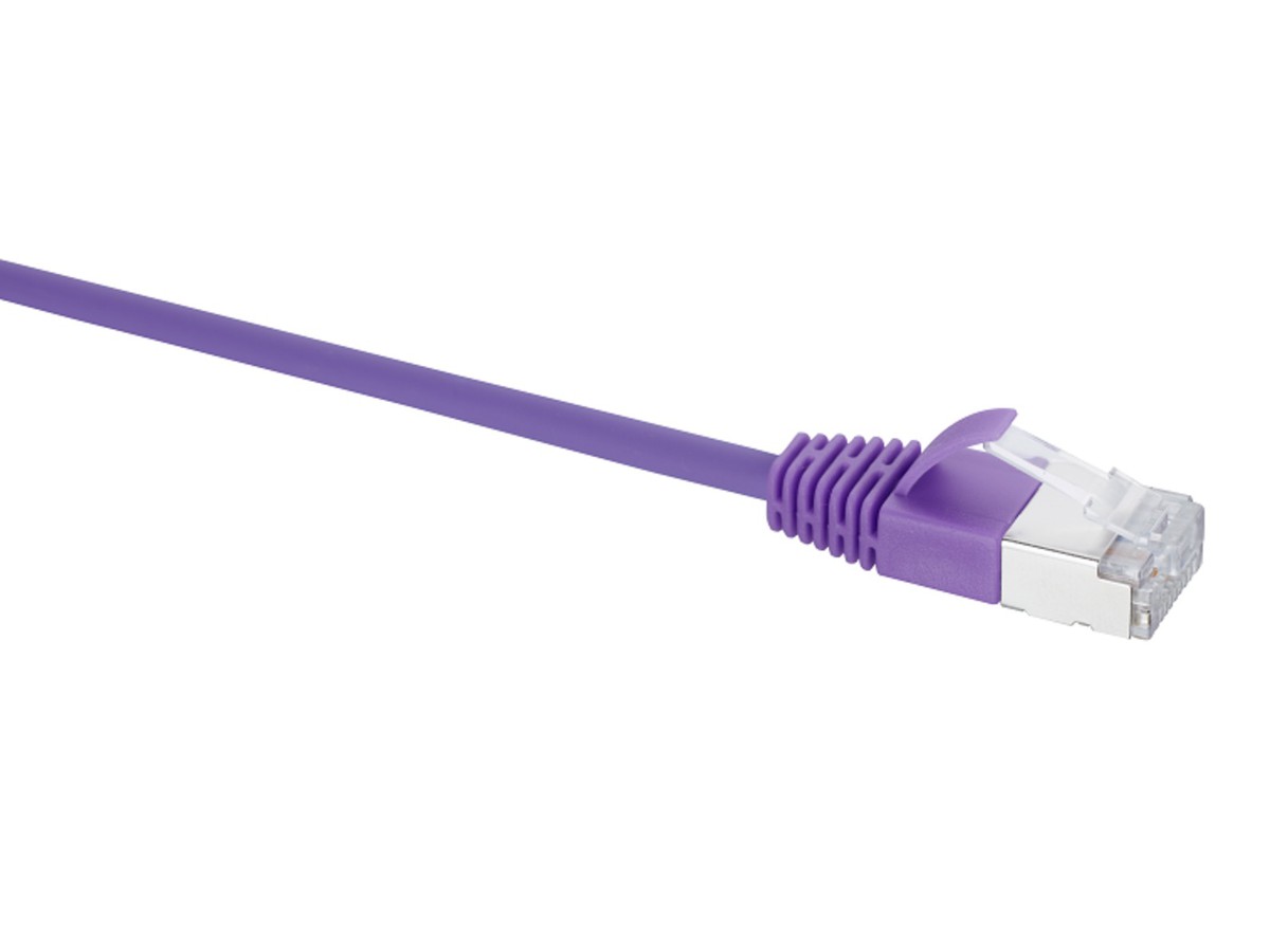Slim Patchkabel Kat.6a violett 1m