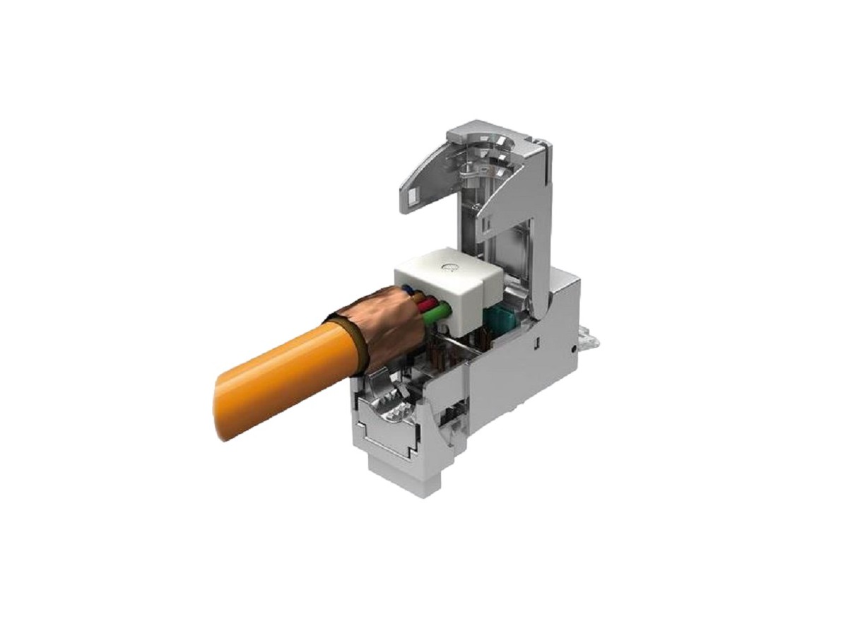 KABLAN RJ45 Jack Kat. 6A Keystone geschirmt AWG 22-24 ISO/IEC 4PPoE
