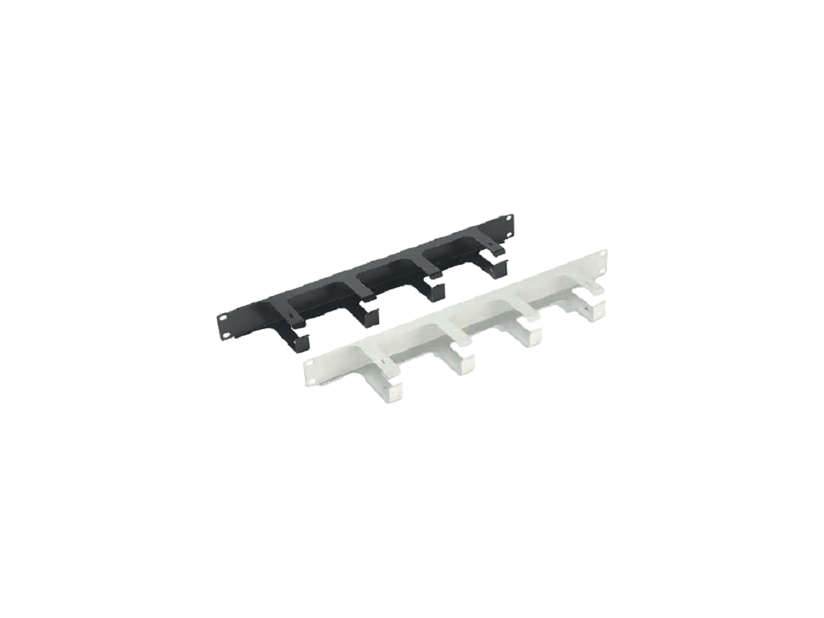 Rangierpanel 19“ 1HE mit 4 Metallbügel 40x90mm grau RAL7035