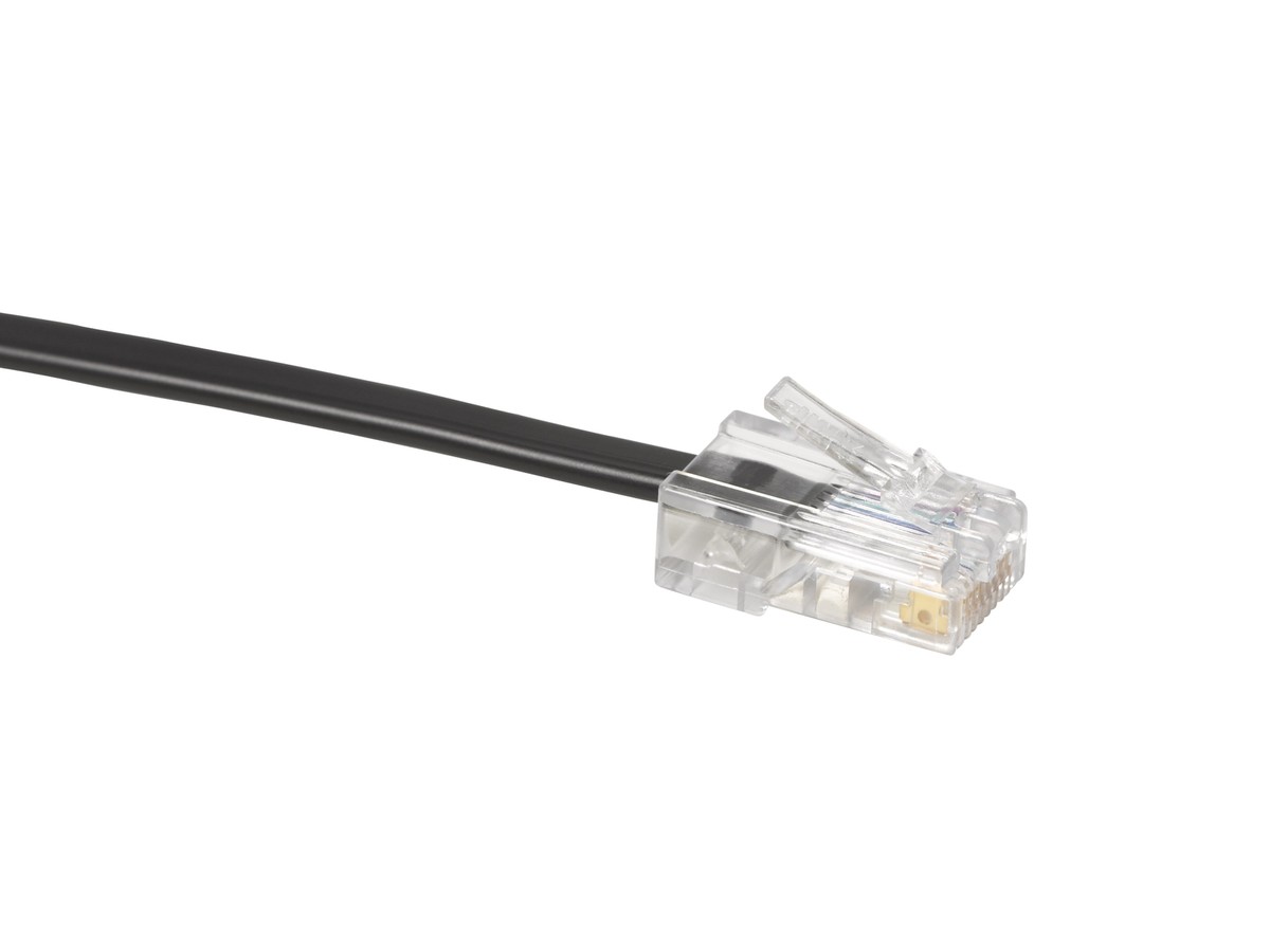 AK flach 4-adr.sw 2xRJ45 8P/8C 0.5m